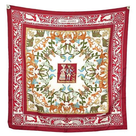 Hermès Early America Silk Scarf 